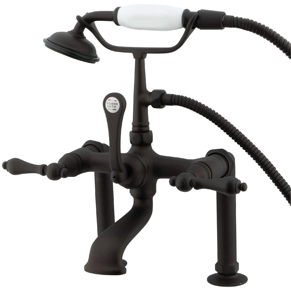 Kingston Brass Cc103T5 Clawfoot Tub Faucet, 7-Inch Center, Oil Rubbed Bronze