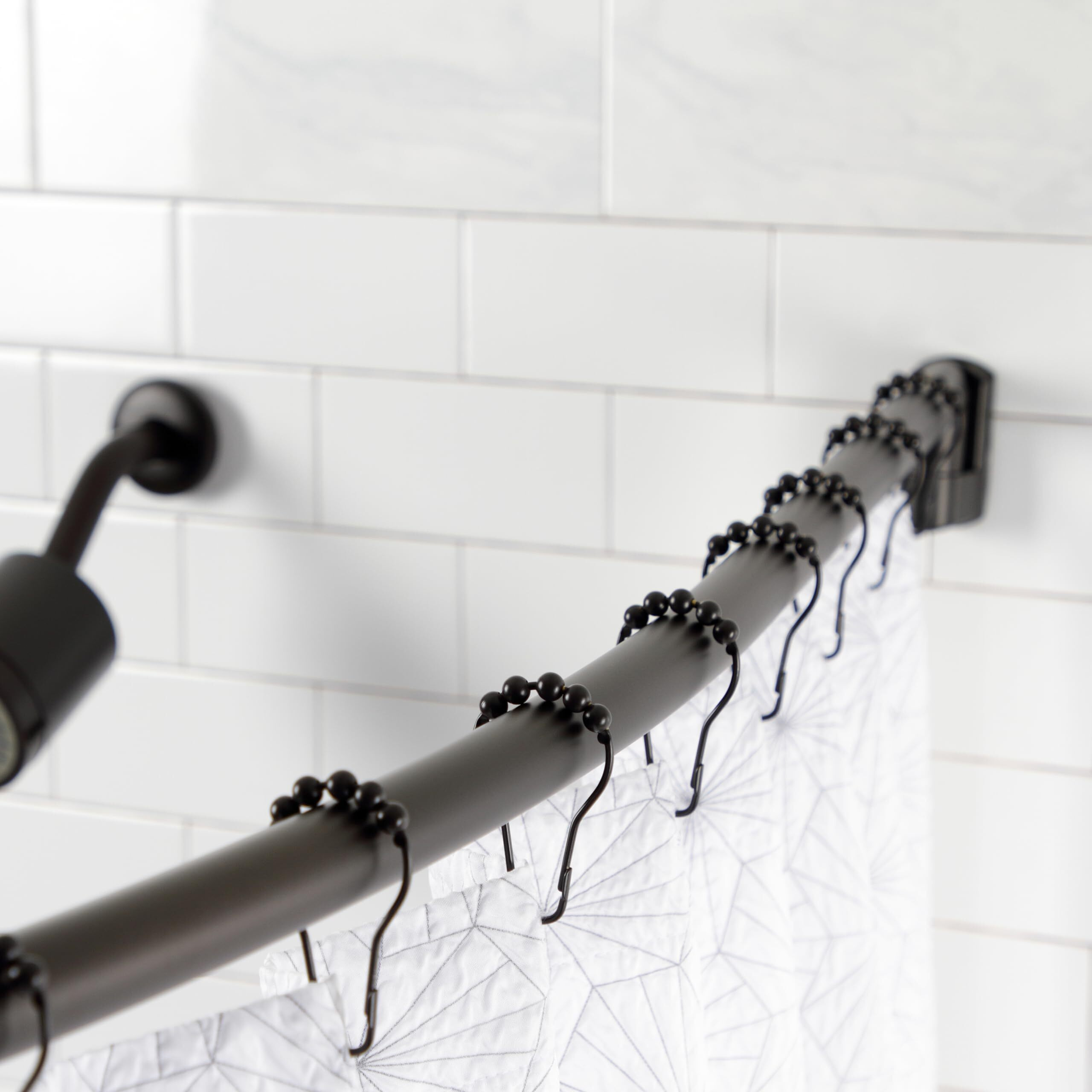Kingston Brass Cc6725 Edenscape Shower-Curtain-Rods, 3'' (L) X 72'' (W) X 9'' (H), Oil Rubbed Bronze