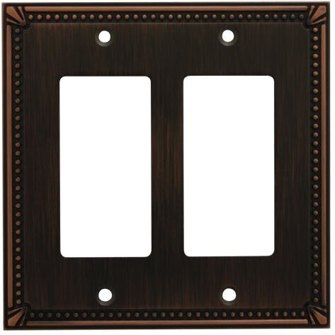 Cosmas 44098-Orb Oil Rubbed Bronze Double Gfi/Decora Rocker Wall Switch Plate Switchplate Cover