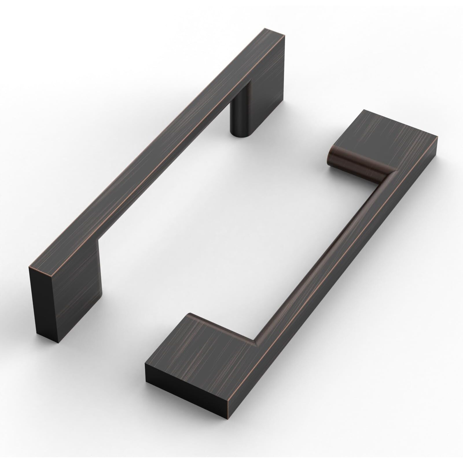 Romatee 10 Pack 3.75 Inch(96Mm) Cabinet Pull Oil Rubbed Bronze Kitchen Cabinets Handles Oil Rubbed Bronze Cabinet Hardware For Cupboard Square Kitchen Pulls For Cabinets Drawer Handles