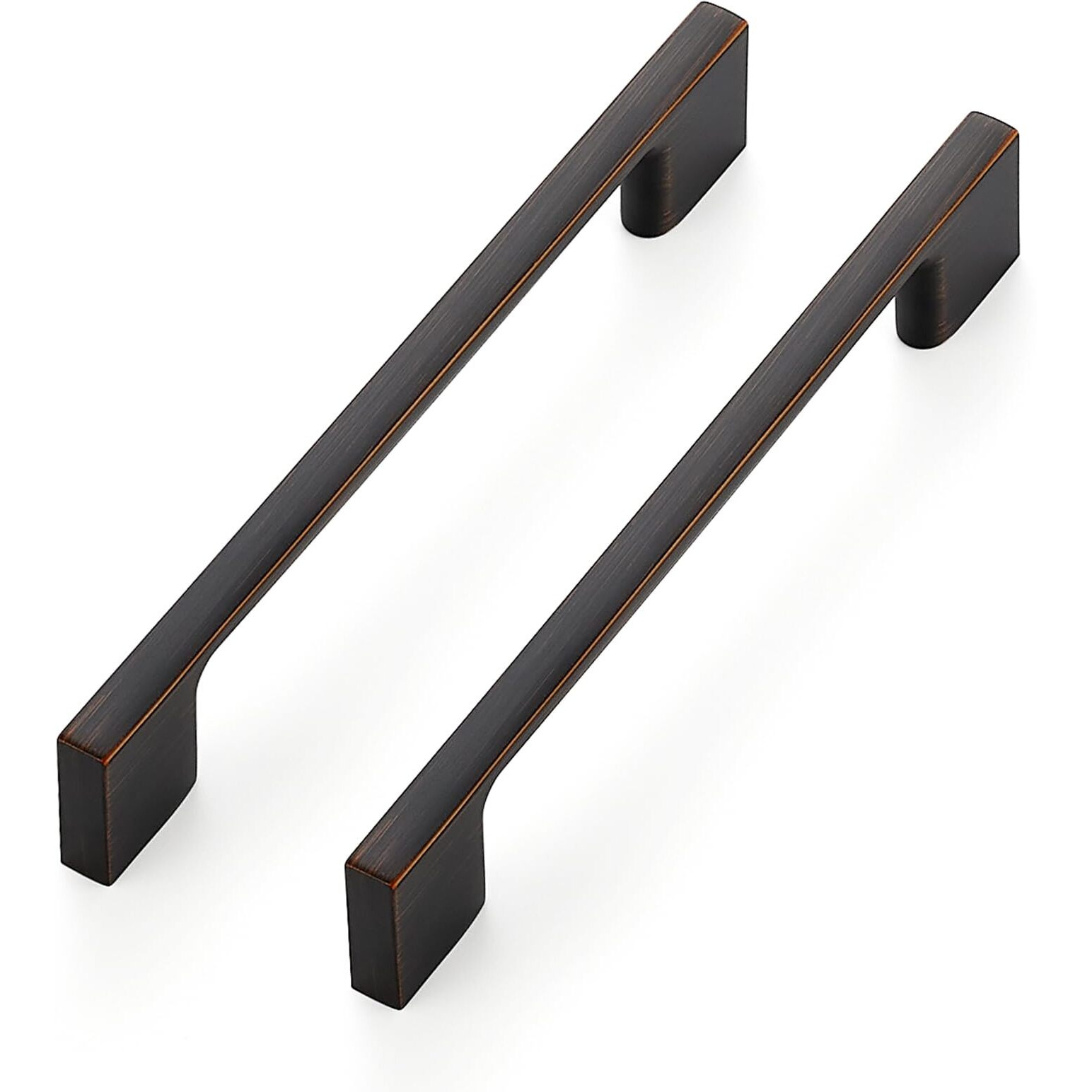 Ravinte Decor 20 Pack Kitchen Cabinet Handles 5"" Hole Center Wide Foot Drawer Pulls - Oil Rubbed Bronze Cabinet Pulls Solid Kitchen Hardware For Drawer Dresser Closet Door Handles