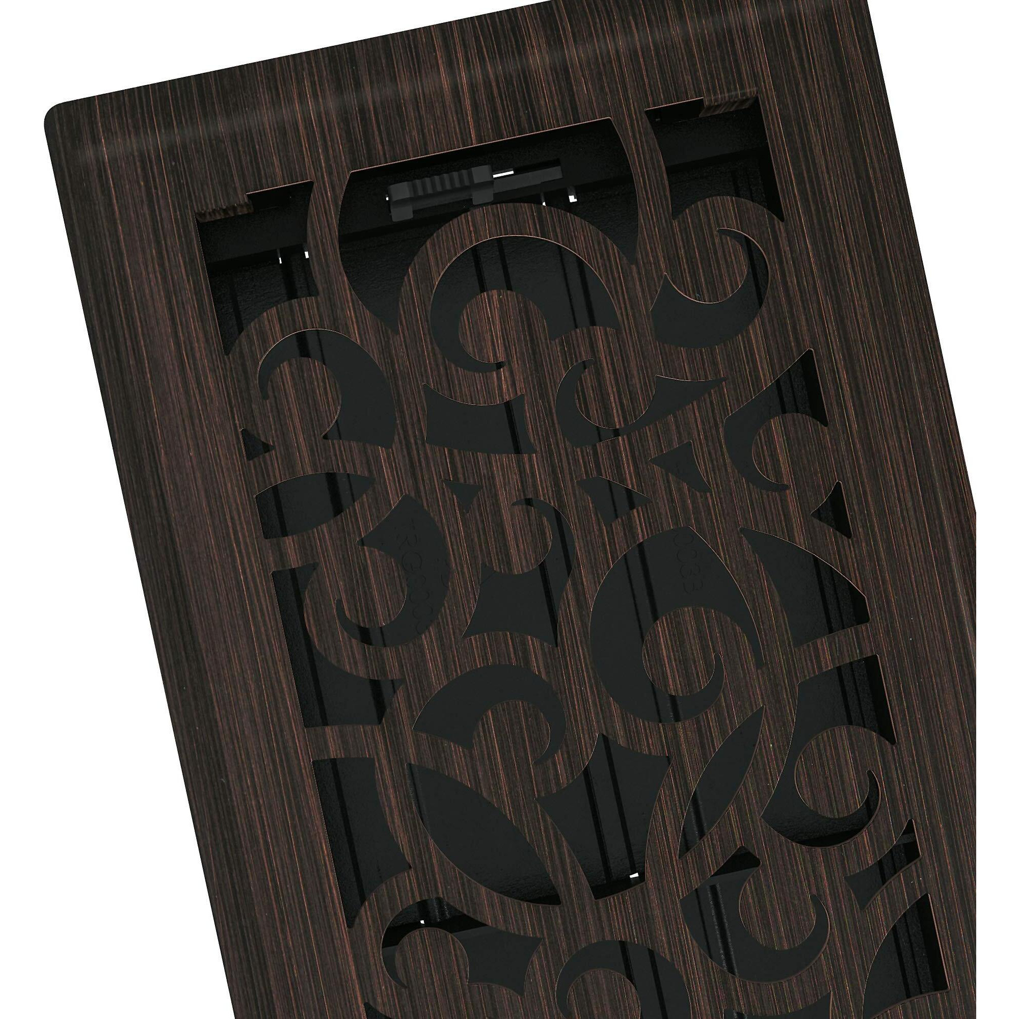 Imperial Rg3365 Wonderland Decorative Floor Register, 4 X 10-Inch, Oil Rubbed Bronze