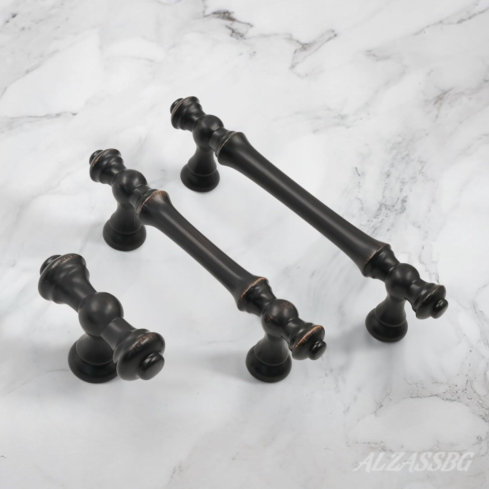 Alzassbg 10 Pack Oil Rubbed Bronze Cabinet Pulls, 7-1/2 Inch(192Mm) Hole Centers Morden Straight Kitchen Cabinet Handles Al3085Orb