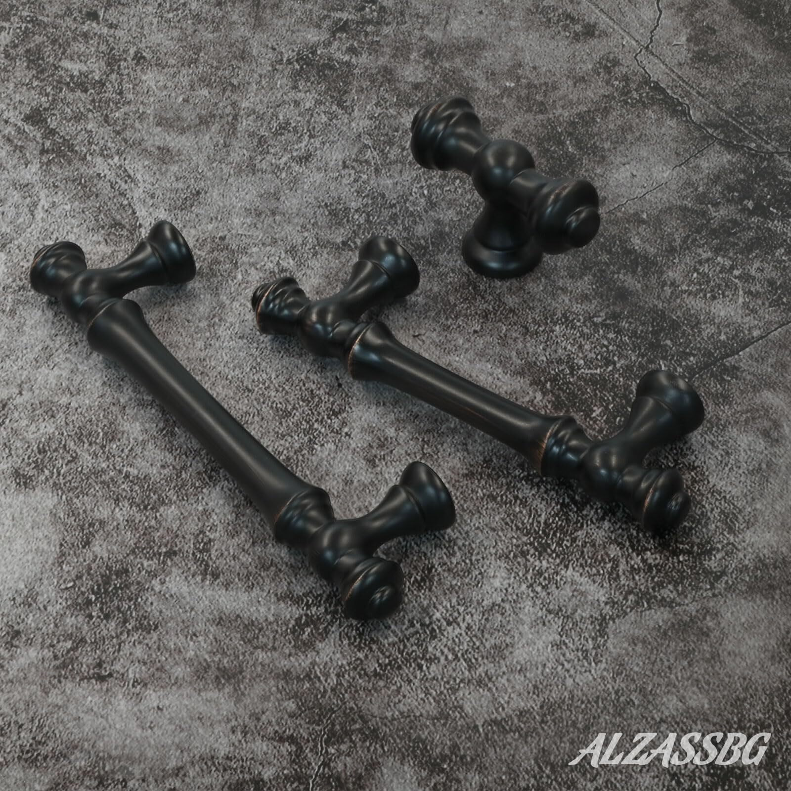 Alzassbg 10 Pack Oil Rubbed Bronze Cabinet Pulls, 7-1/2 Inch(192Mm) Hole Centers Morden Straight Kitchen Cabinet Handles Al3085Orb