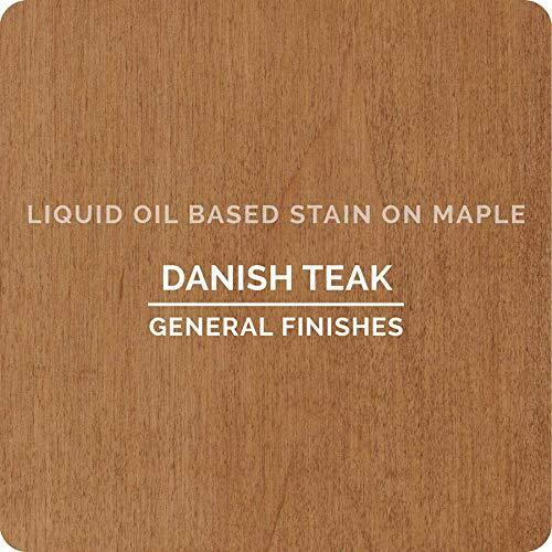 General Finishes Oil Based Penetrating Wood Stain, 1 Quart, Danish Teak