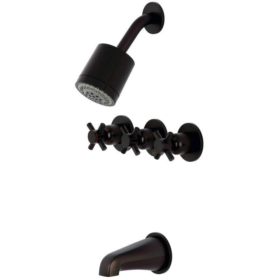 Kingston Brass Kbx8135Dx Concord Tub And Shower Faucet, 7.13 X 10.56 X 5.13, Oil Rubbed Bronze