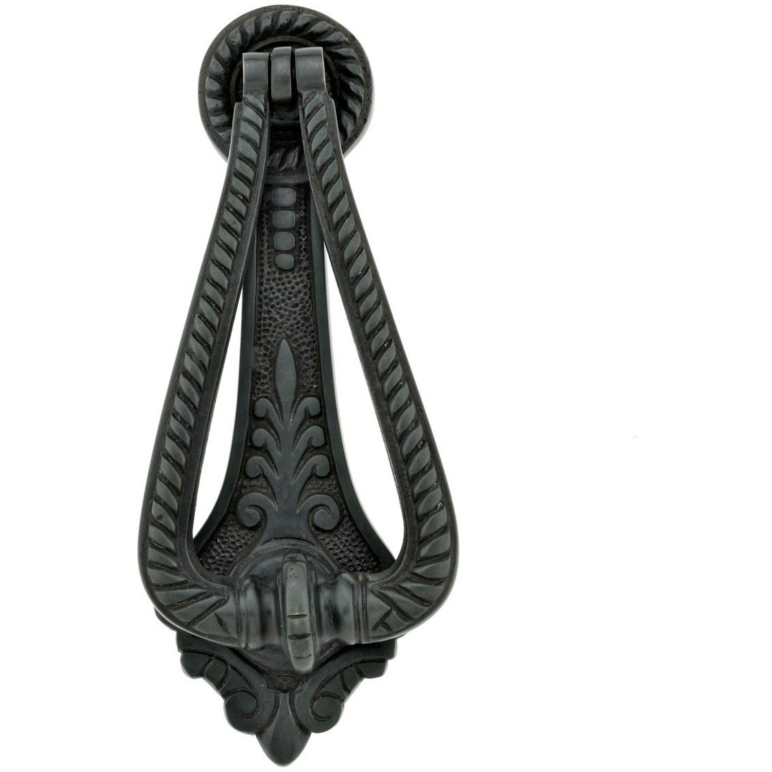 Renovators Supply Manufacturing Door Knockers For Front Door 6.75 In. Oil Rubbed Bronze Finish Solid Brass Door Knocker With Mounting Hardware
