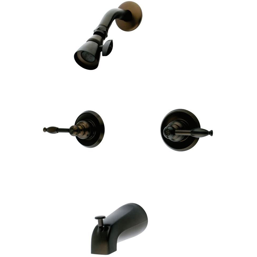 Kingston Brass Kb245Kl Tub And Shower Faucet, Oil Rubbed Bronze