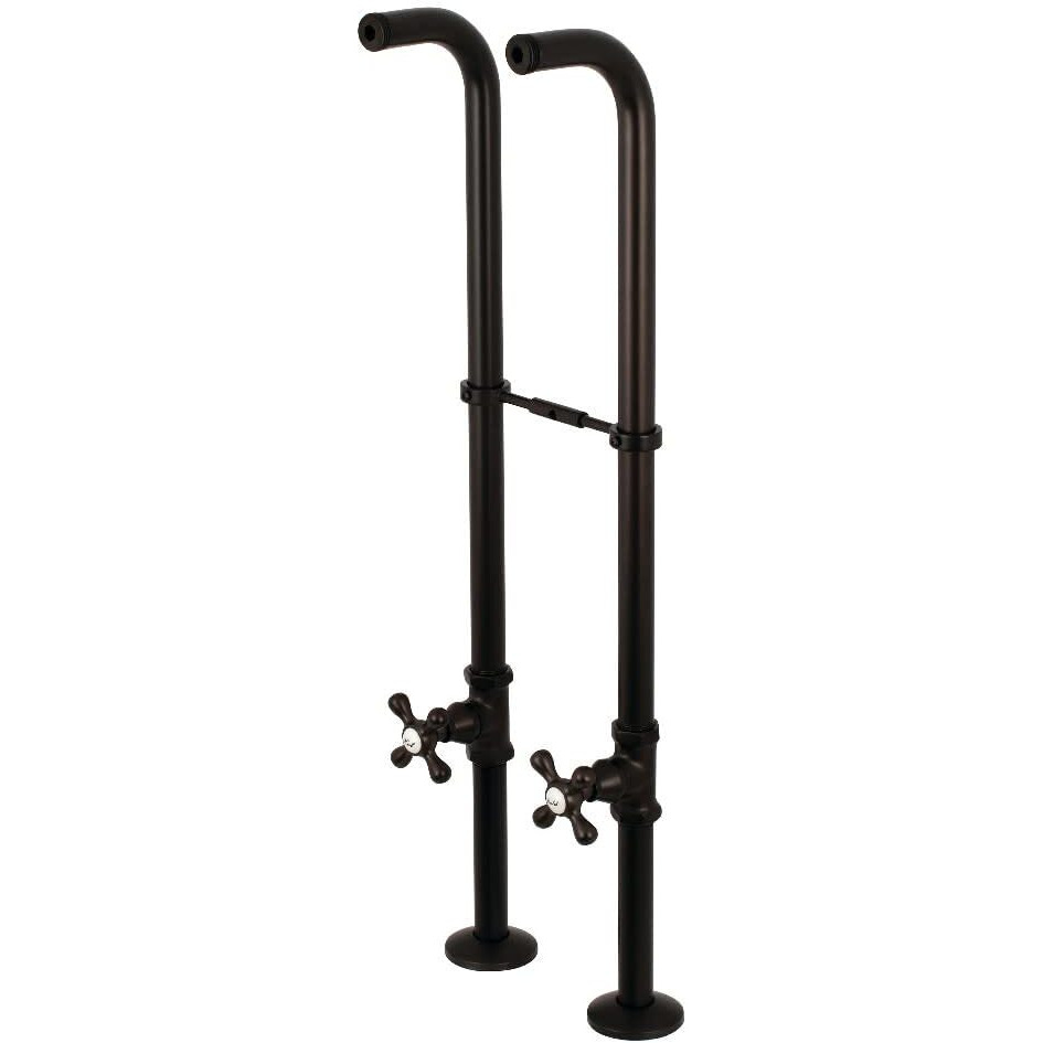 Kingston Brass Cc266S5Ax Kingston Freestanding Supply Line With Stop Valve And Handle, 28"" X 7"" (L) X 6"" (W) X 4-9/16"" (H), Oil Rubbed Bronze