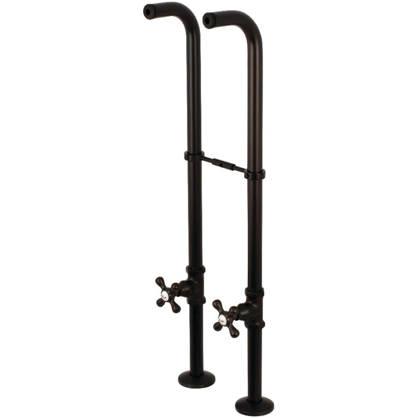 Kingston Brass Cc266S5Ax Kingston Freestanding Supply Line With Stop Valve And Handle, 28"" X 7"" (L) X 6"" (W) X 4-9/16"" (H), Oil Rubbed Bronze