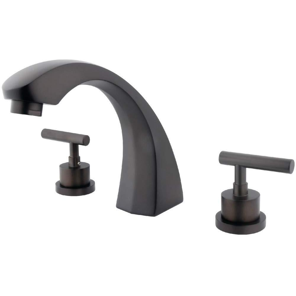 Kingston Brass Ks4365Cml Manhattan Roman Tub Filler, 7-1/2-Inch, Oil Rubbed Bronze