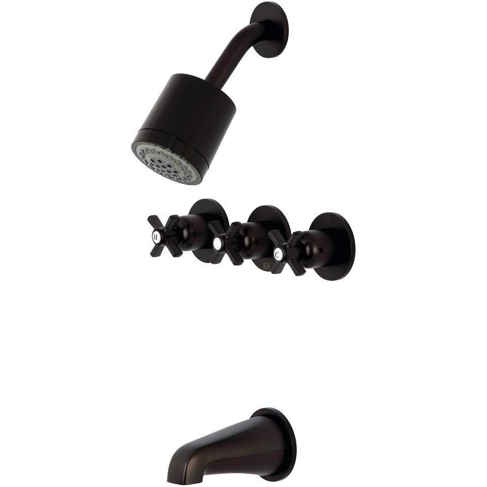 Kingston Brass Kbx8135Zx Millennium Tub And Shower Faucet, 7.13 X 10.38 X 72, Oil Rubbed Bronze