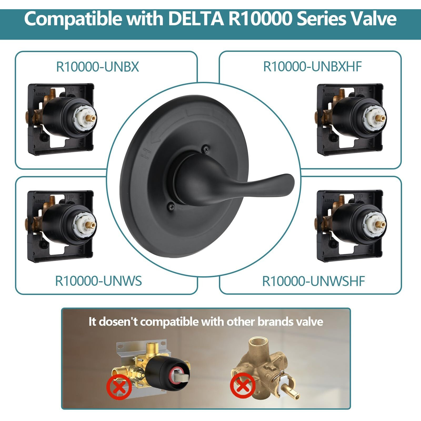 Replacement For Delta 13/14 Series Shower Trim Kit, Shower Cover Plate With Handle, Oil Rubbed Bronze(Valve& Catridge Not Inclued)
