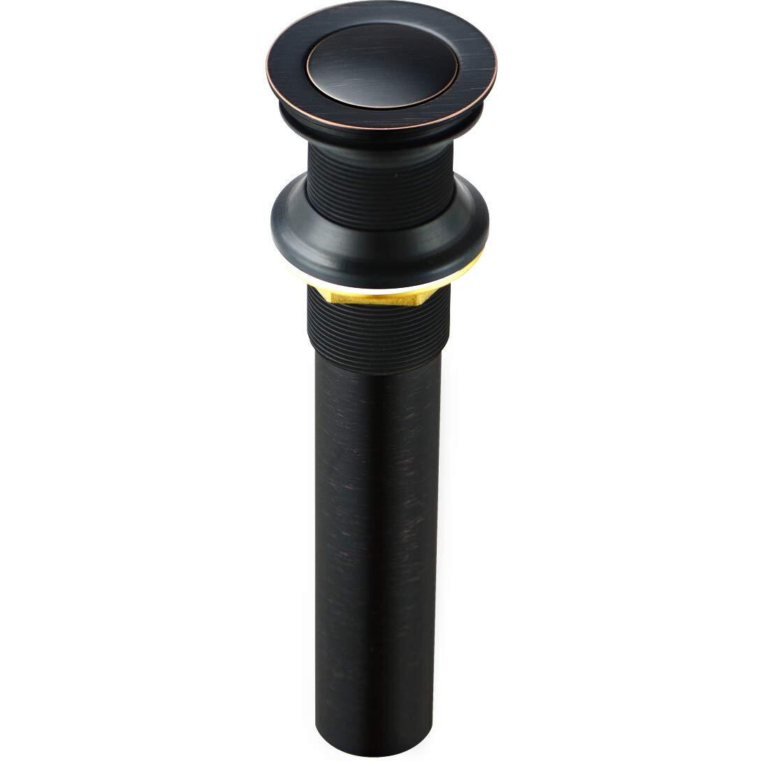 Purelux Pop Up Drain Stopper For Bathroom Faucet Vanity Or Vessel Sink Bathroom Drain Assembly No Overflow, Oil Rubbed Bronze