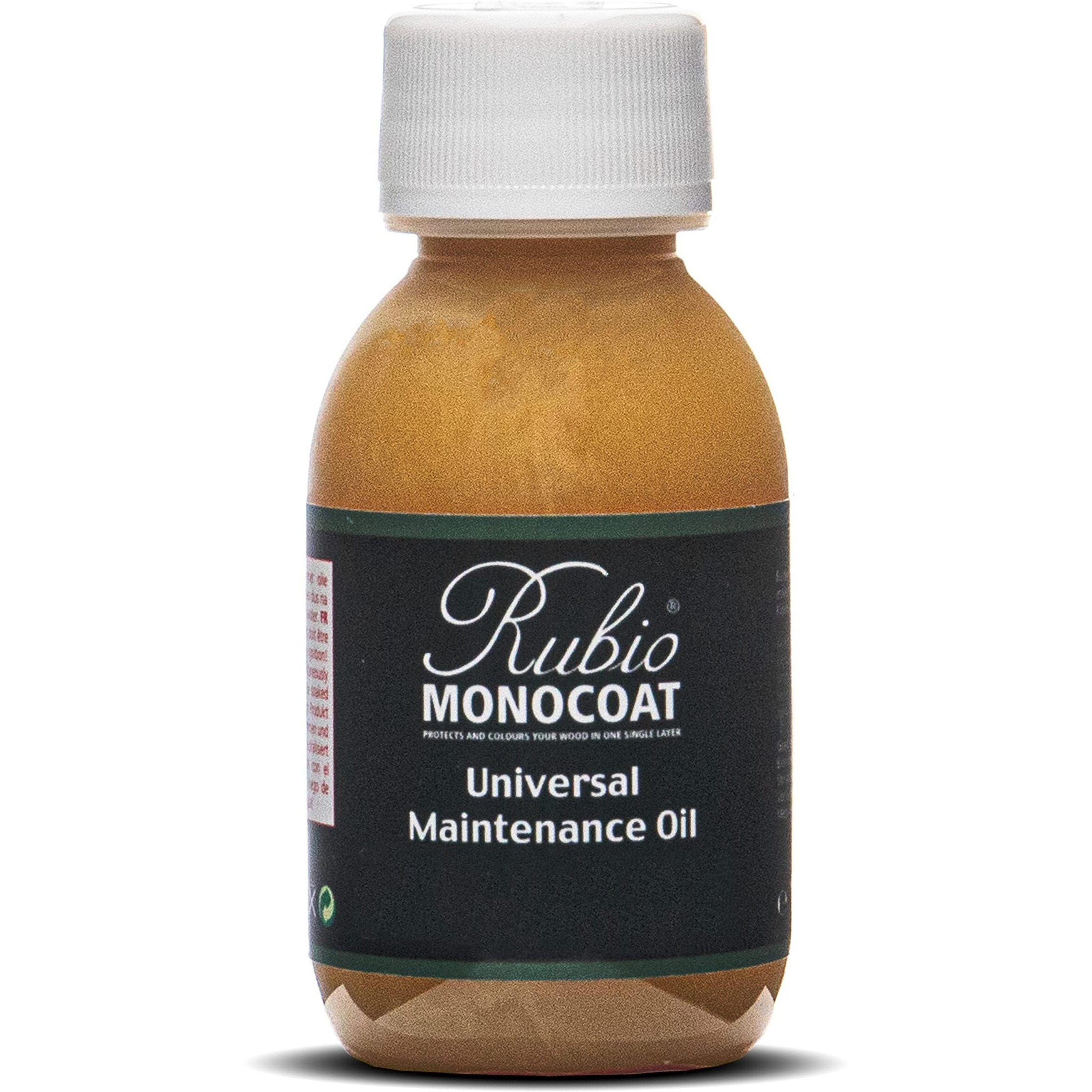 Rubio Monocoat Universal Maintenance Oil, 200 Ft - White | Satin Sheen Enhancement & Protection For Indoor Wood Floor & Wooden Furniture Surfaces Treated With Oil Plus 2C | 100 Milliliter