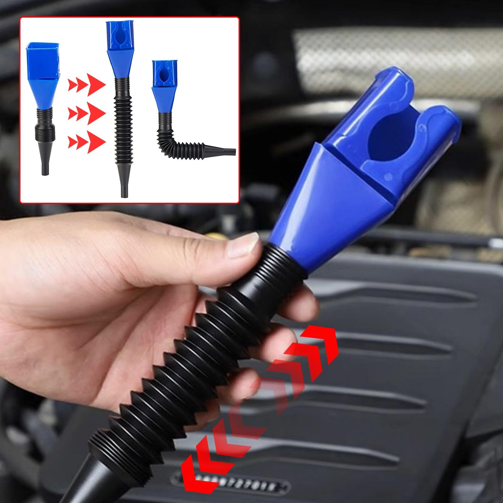 5 Pcs Funnels For Automotive Use, Oil Car Funnel Set Easy To Carry