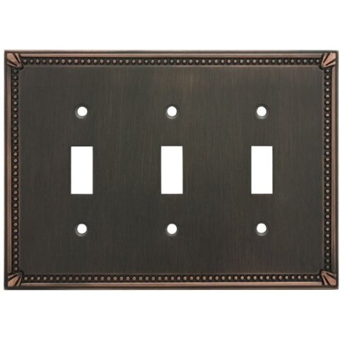 Cosmas 44032-Orb Oil Rubbed Bronze Triple Toggle Switchplate Wall Switch Plate Cover