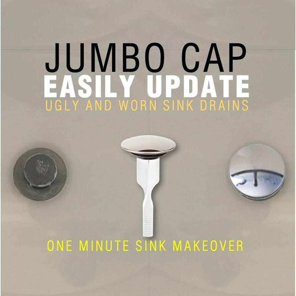 Pf Waterworks Clogfree Universal Magnetic Never Clog Sink Pop-Up Stopper With Jumbo Cap For Sink Drain Cover-Up (Cap Dia 2.5 "") Oil Rubbed Bronze Pf0339
