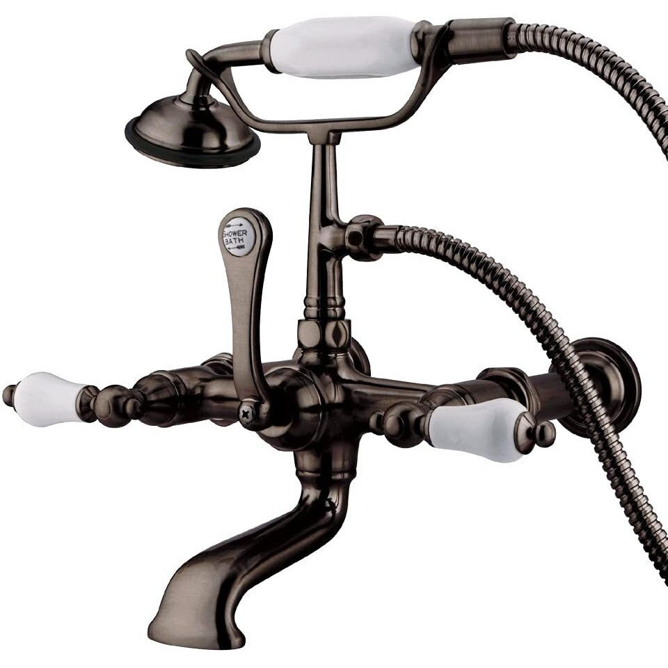 Kingston Brass Cc543T5 Vintage Clawfoot Tub Faucet, 7-Inch Adjustable Center, Oil Rubbed Bronze