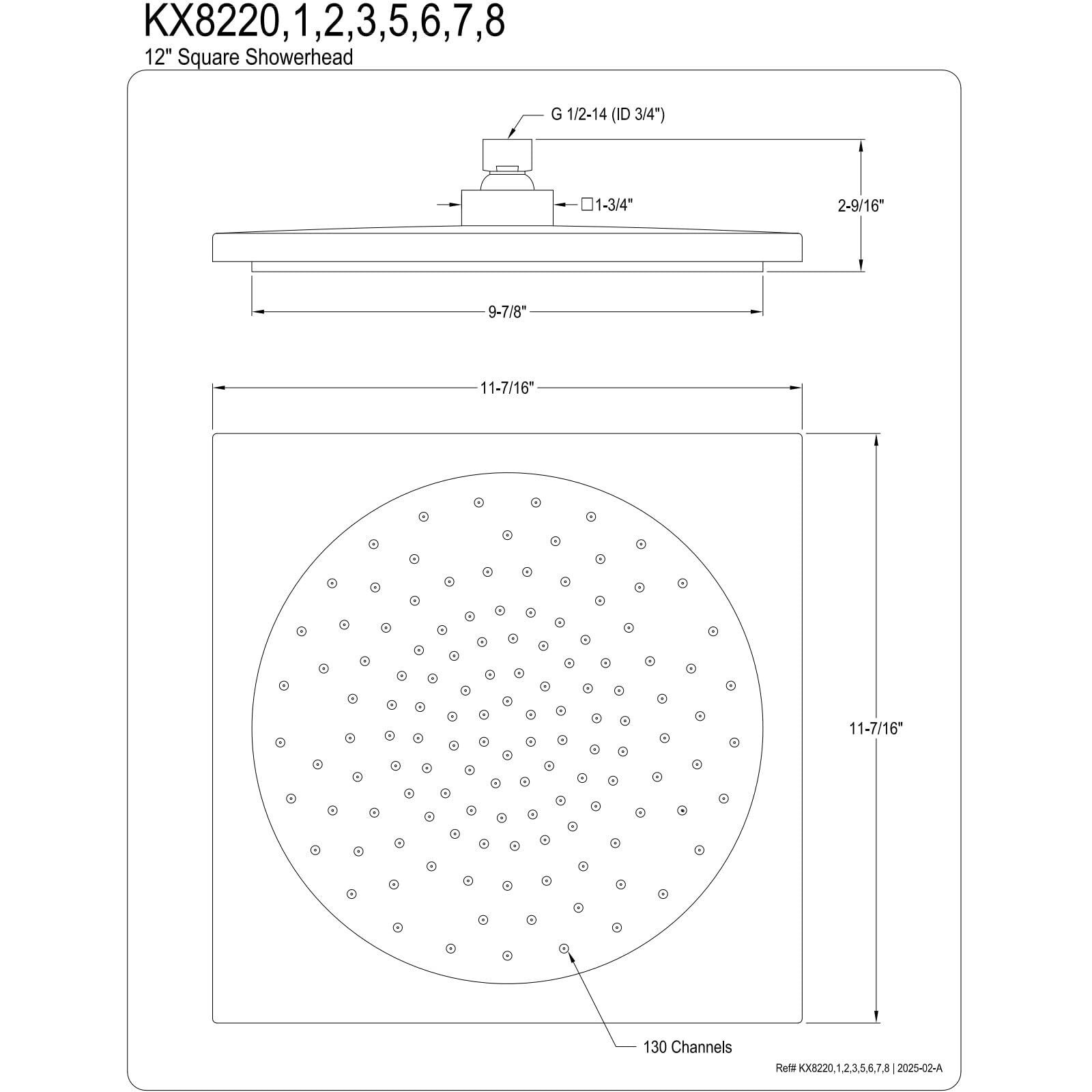 Kingston Brass Kx8225 Claremont Shower Head, Oil Rubbed Bronze
