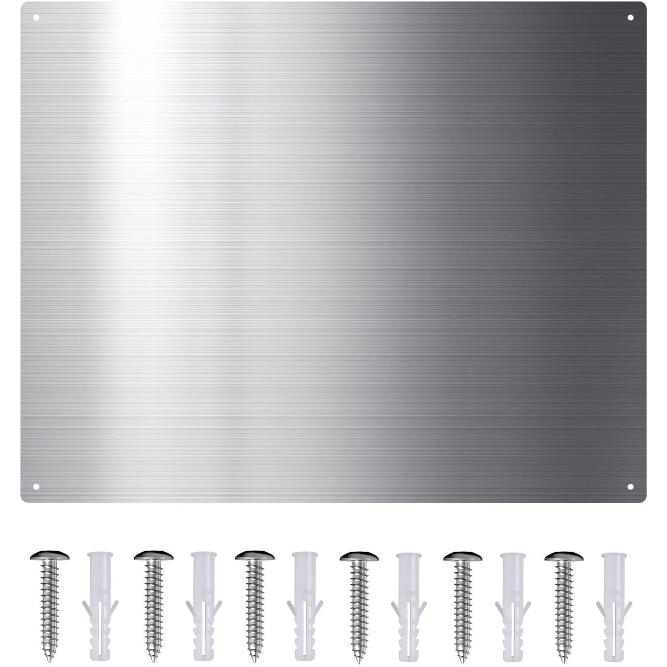 Vikio Home 30"&quotX24"" Stainless Steel Stove Backsplash - Heat, Oil, And Grease Resistant Wall Protector - Ultra Flat Brushed Metal Panel For Modern Kitchens - Easy To Install