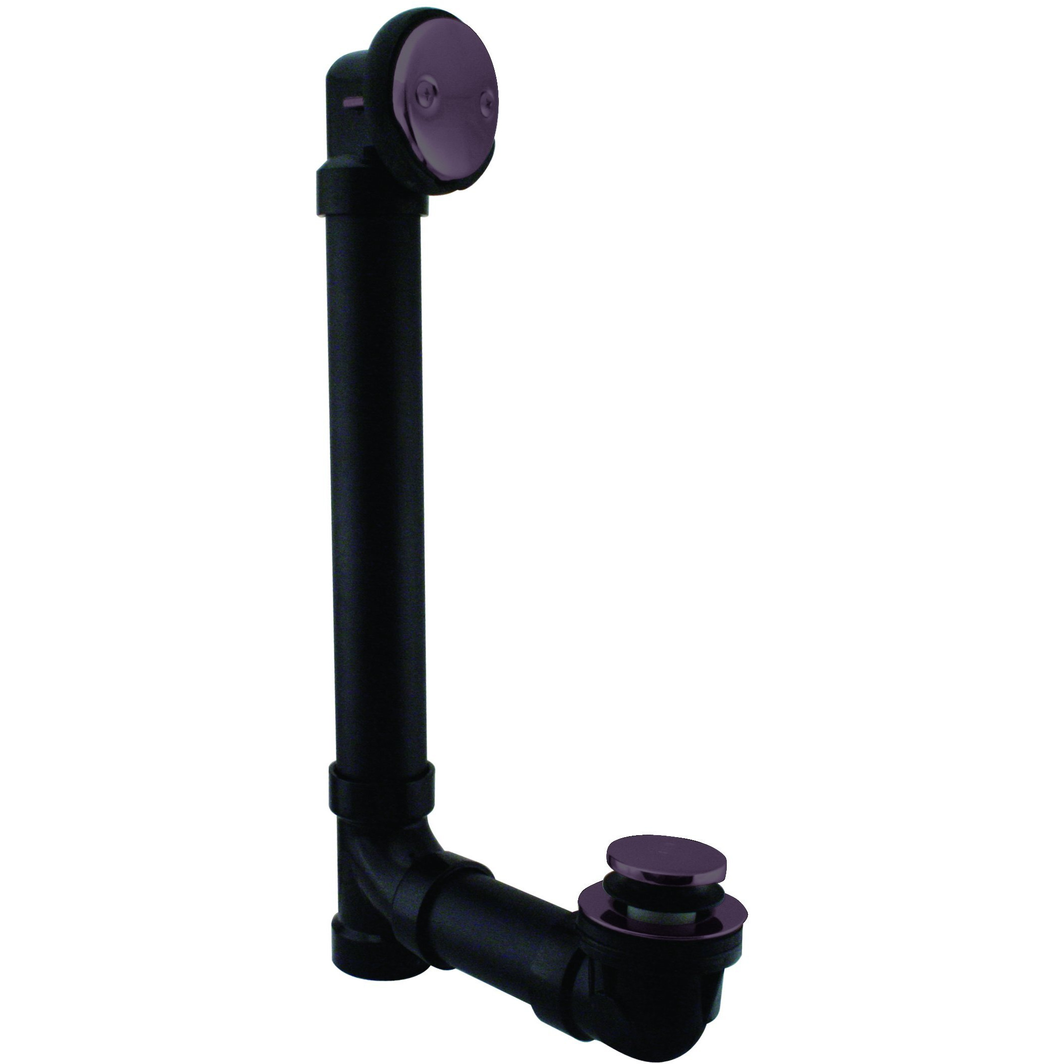 Westbrass D4931-4-12 1-1/2"" X 12"" Bath Waste & Overflow Assembly With Tip-Toe Drain Plug And 2-Hole Faceplate-Sch. 40 Abs Pipe, 4-Pack, Oil Rubbed Bronze, 4 Count