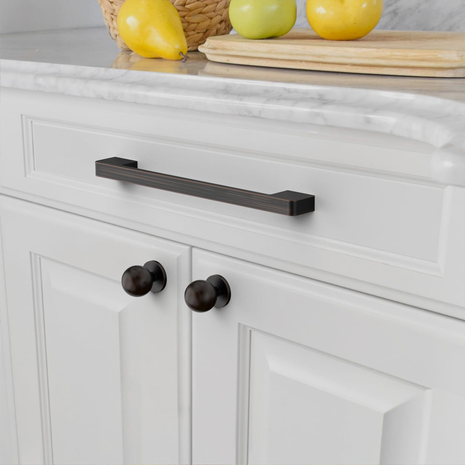Amerdeco 10 Pack Oil Rubbed Bronze Cabinet Pulls 7.5 Inch(192Mm) Hole Center Cabinet Hardware Kitchen Cabinet Handles For Bathroom Drawer Pulls Dresser Pulls Zh0062