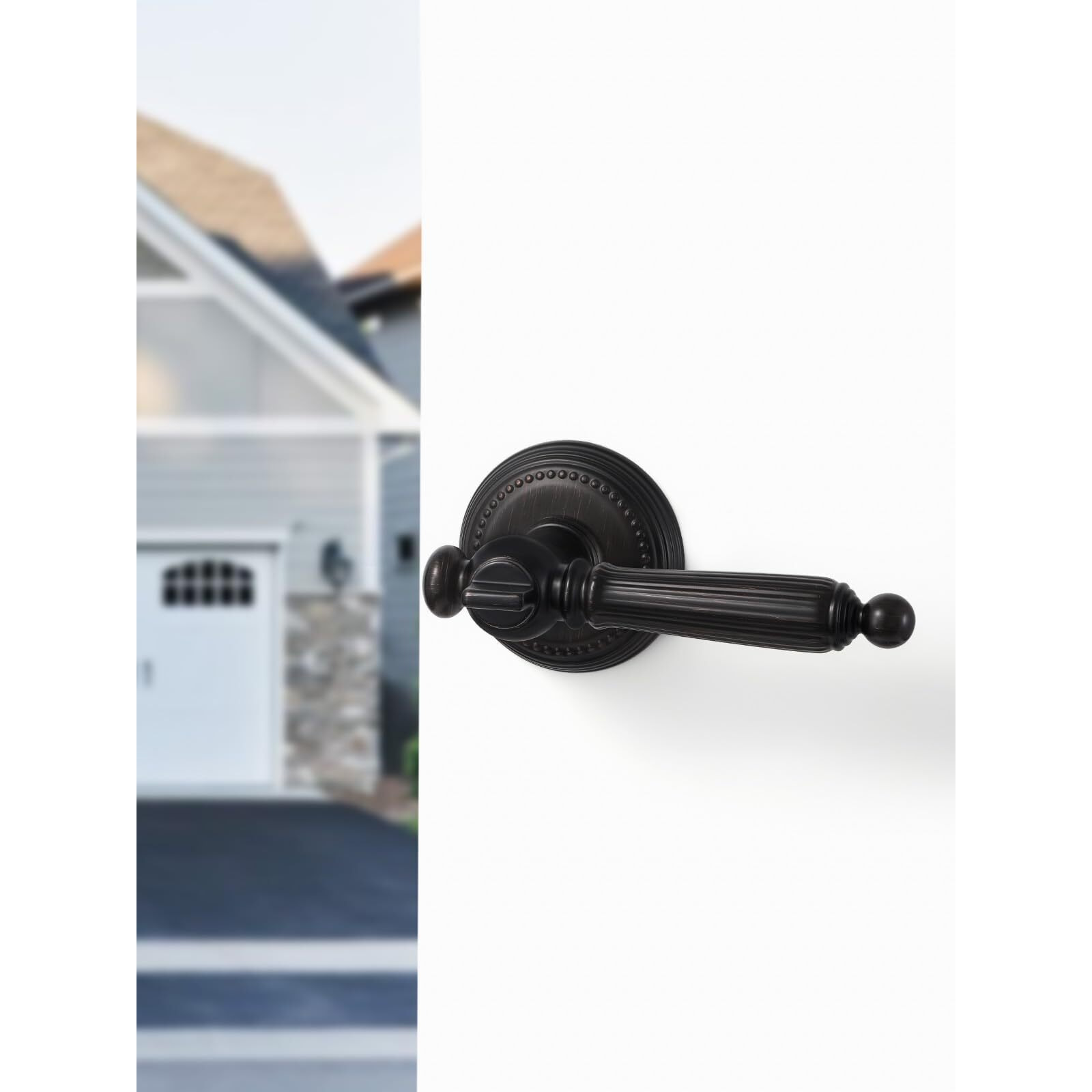 Sorwduerm 1 Pack Oil Rubbed Bronze Door Lever With Lock And Key Entry Door Handle Door Lever Bedroom And Bathroom Zinc Alloy