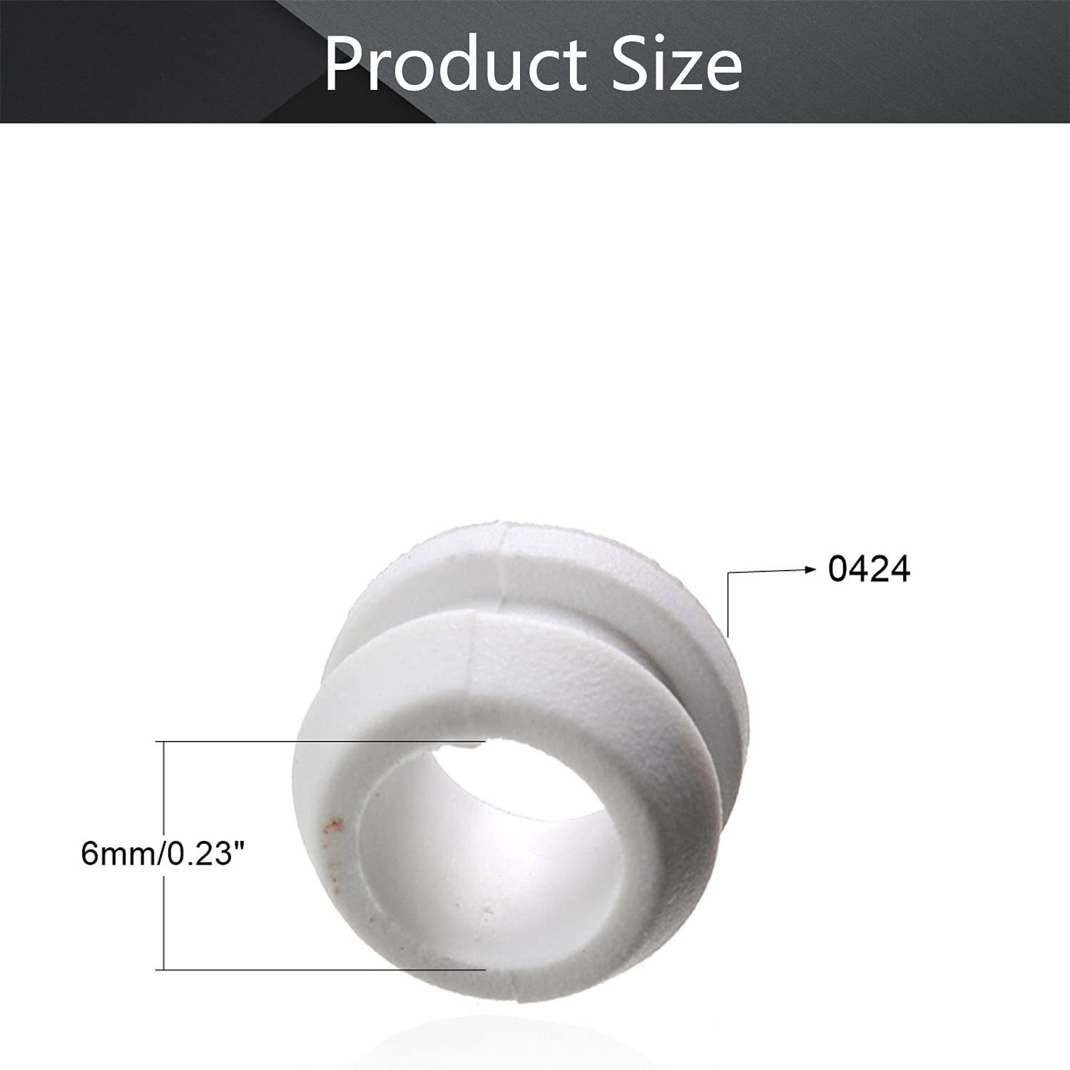 Fielect 100Pcs White Rubber Grommet 6Mm Inner Dia Oil Resistant Armature Rubber Grommets For Wiring Cable