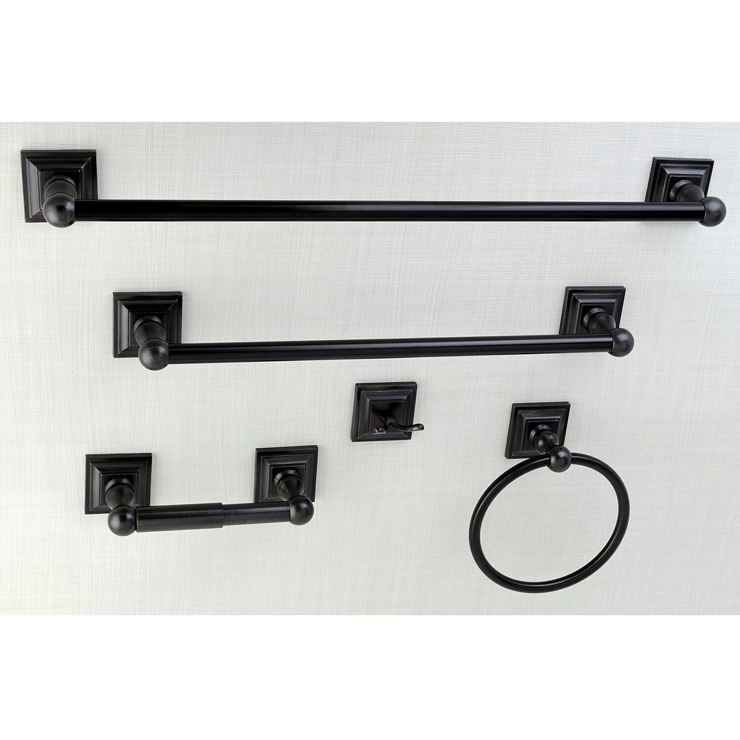 Kingston Brass Bahk3212478Orb Serano Towel Bar/Towel Ring/Toilet Paper Holder/Robe Hook, 18""/24"", Oil Rubbed Bronze