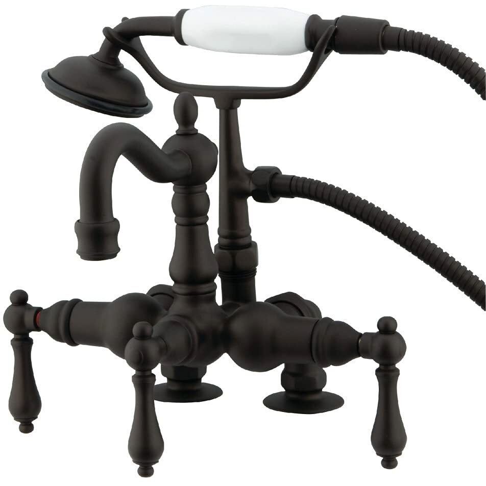 Kingston Brass Cc1013T5 Vintage Clawfoot Tub Faucet, 3-3/8-Inch Center, Oil Rubbed Bronze