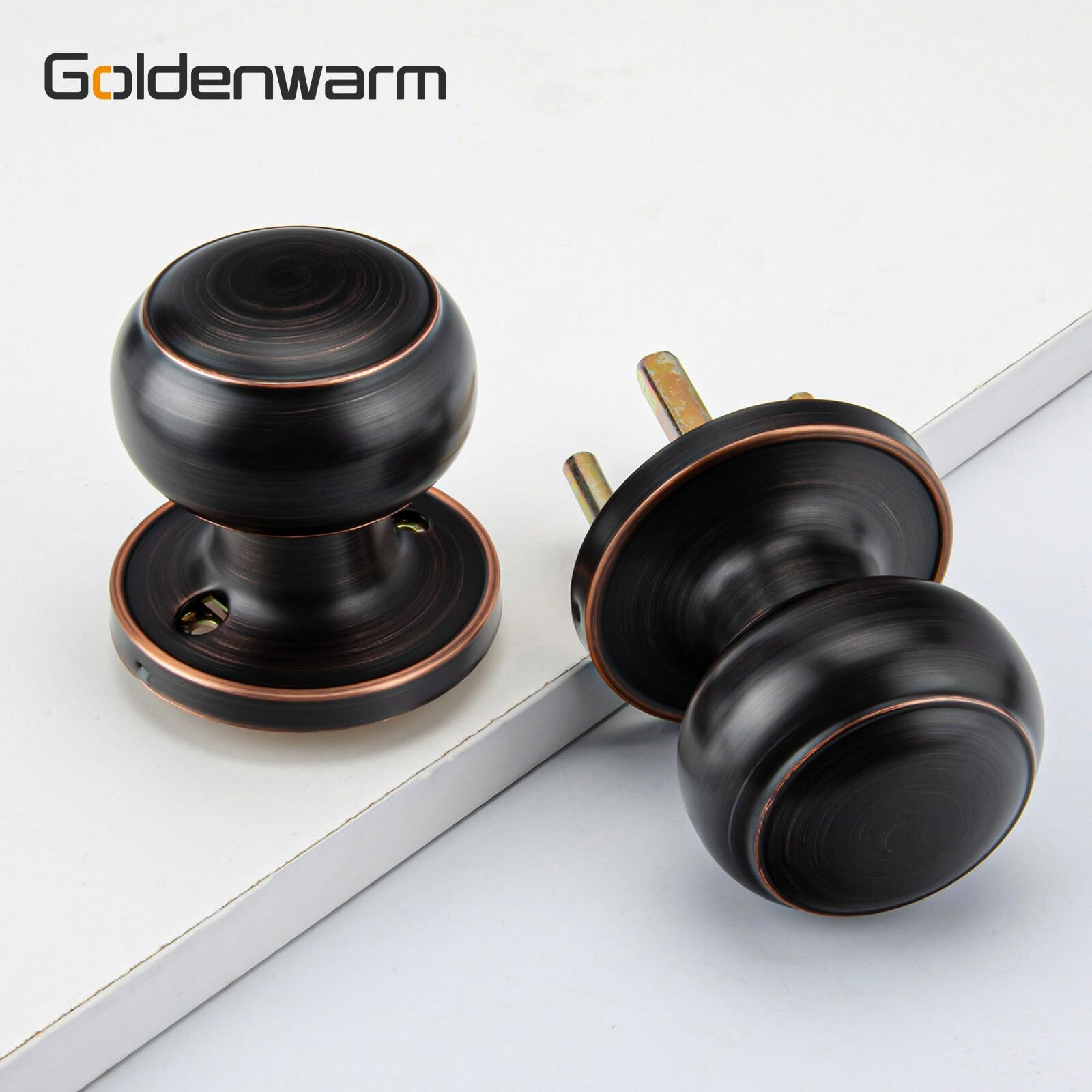 Goldenwarm 3 Pack Oil Rubbed Bronze Passage Door Knobs Interior Door Lock For Hallway And Closet No Locking Keyless Closet Door Knobs
