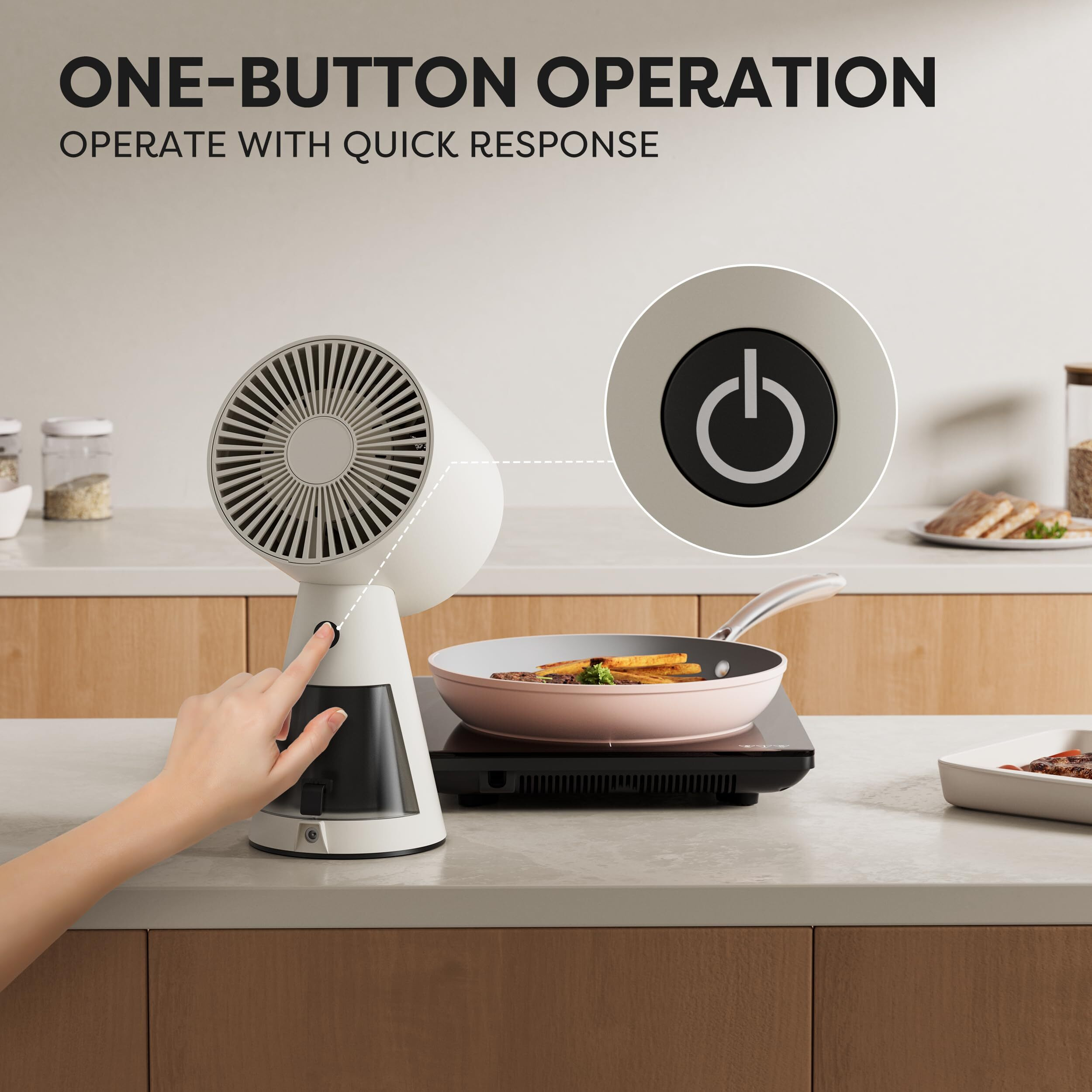 Ciarra Portable Range Hood, Desktop Range Hood With 2 Speed Exhaust Fan, Detachable Aluminum Filter, Large Oil Collection Cup, Portable Kitchen Exhaust Fan For Indoor Bbq, Hot Pot