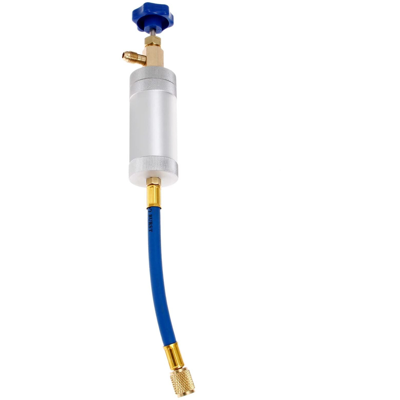 Aupoko R134A Ac Oil Dye Injector, Oil Filling Syringe With 1/2"" Male And 1/2"" Female, Fits For R134A Air Conditioning Universal A/C Injection Tool