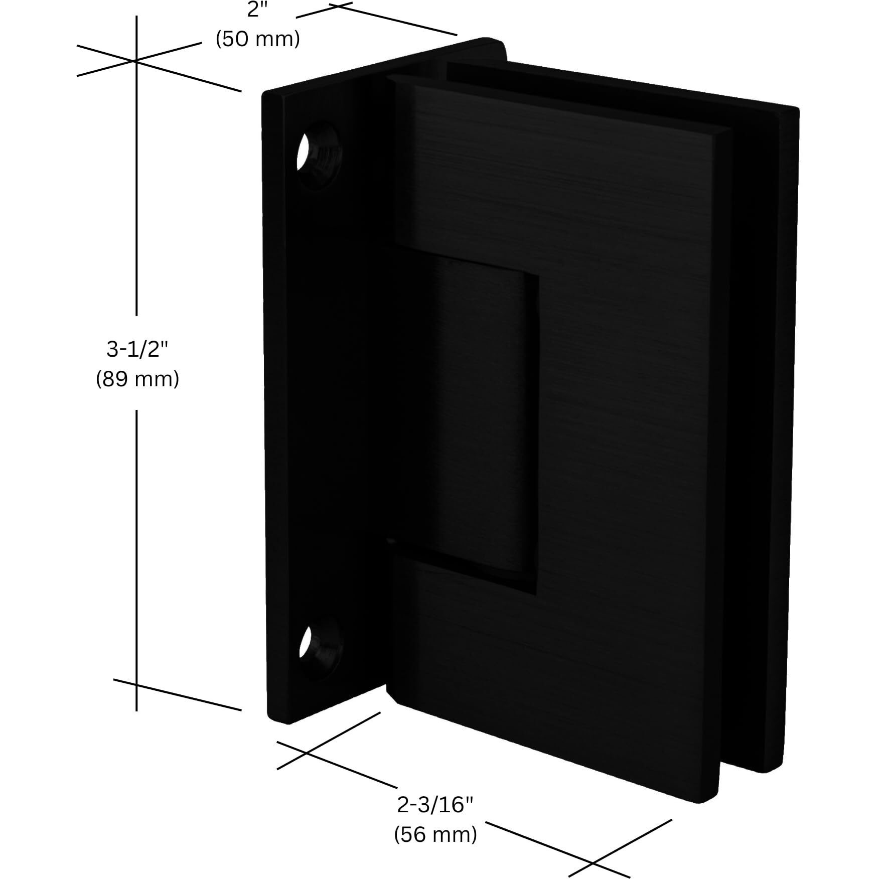 C.R. Laurence Gen0370Rb Crl Oil Rubbed Bronze Geneva 037 Series Wall Mount Full Back Plate Standard Hinge
