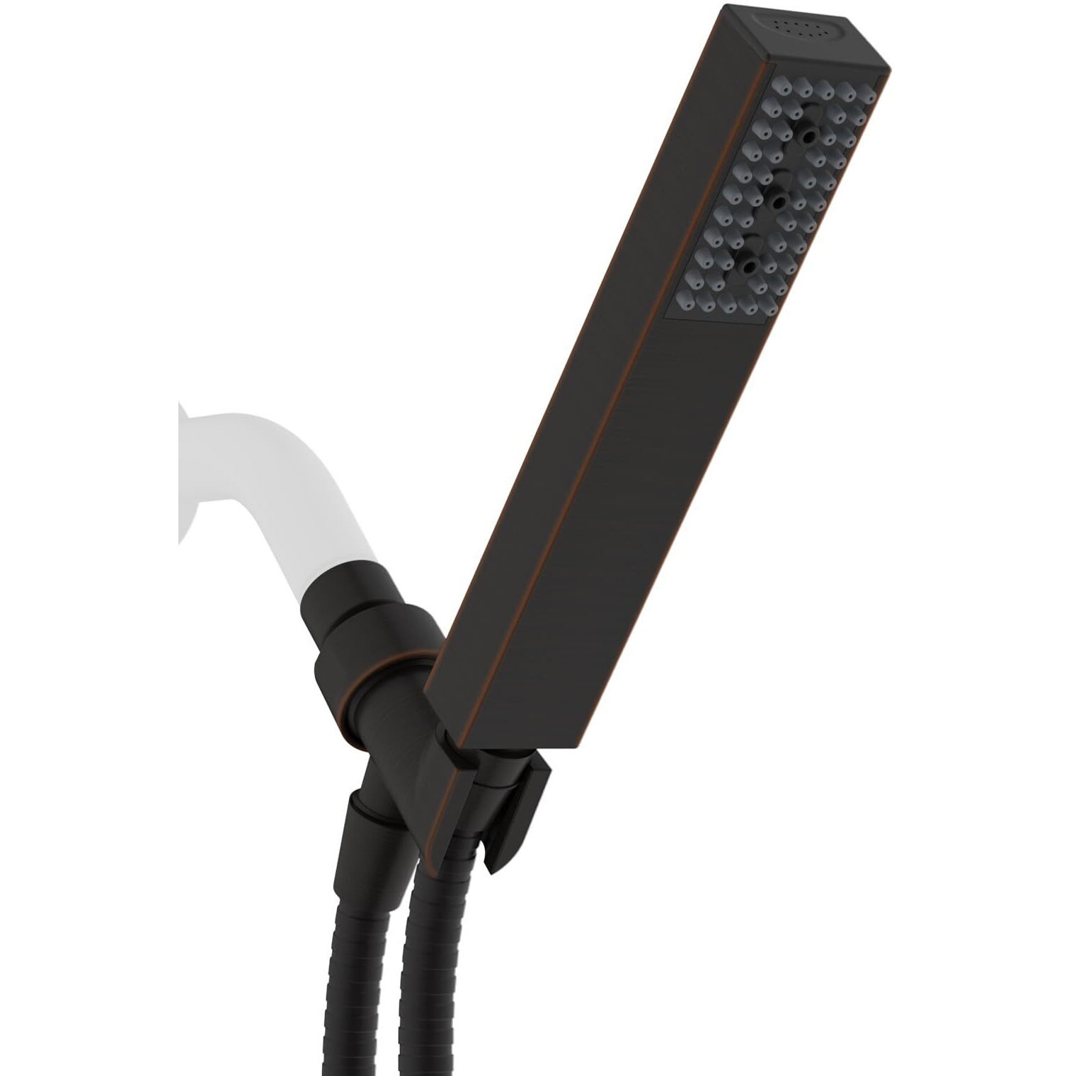 Hibbent All Metal Handheld Shower Head, High Pressure Upgraded 4 Spray Stainless Steel Showerhead, Built-In Power Wash To Clean Tub & Pets, Adjustable Brass Holder, 71"" Hose, Oil-Rubbed Bronze