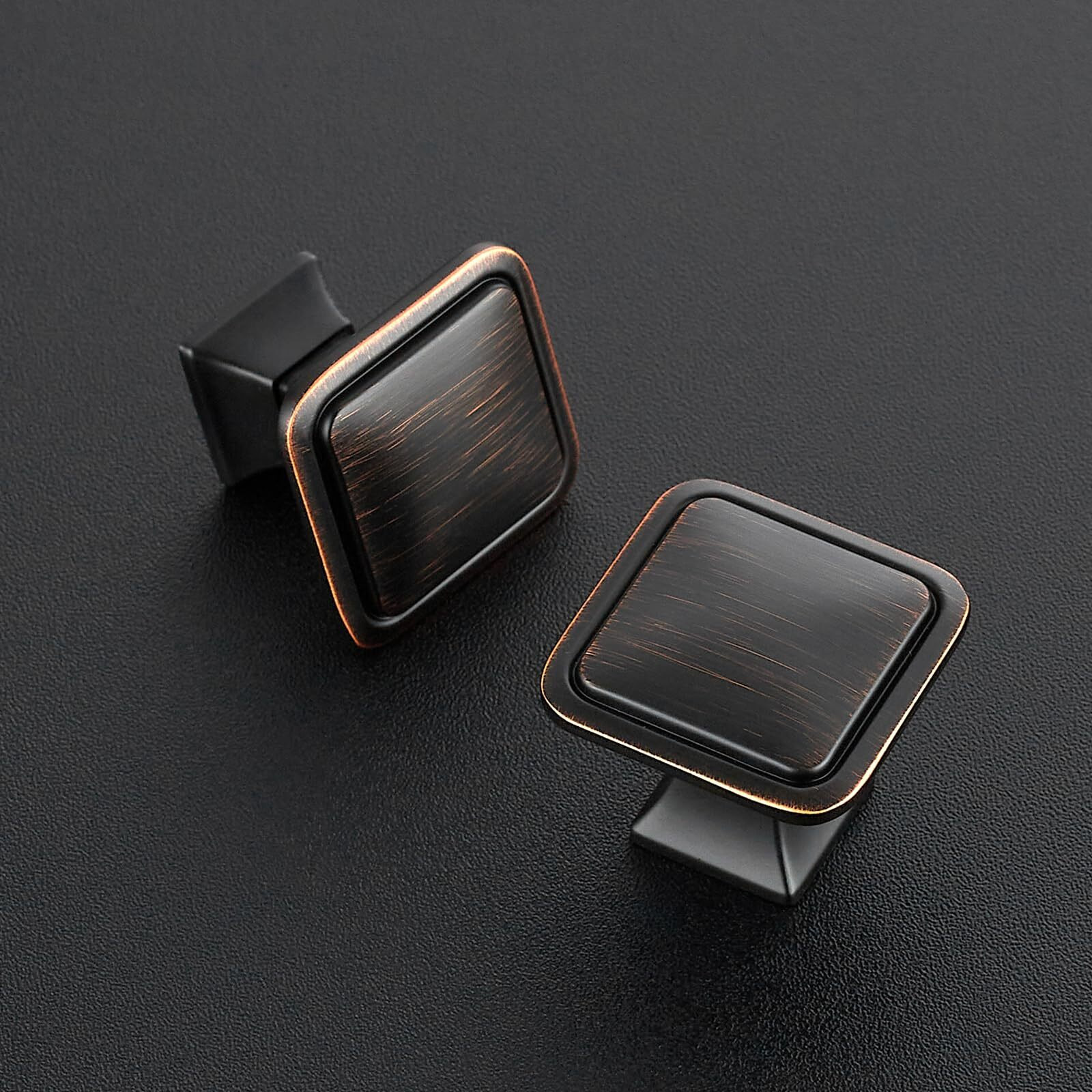 Ravinte Hardware 25 Pack Oil Rubbed Bronze Cabinet Knobs Single Hole Center Solid Cabinet Door Handles