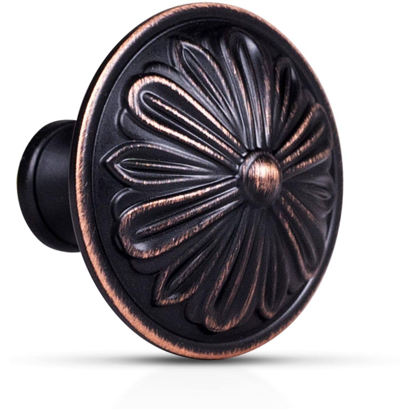 Dwyl & Lwyd Oil Rubbed Bronze Cabinet Knobs, 10 Pack Solid Zinc Alloy Round Drawer Pulls - 1.4"" Dia Bronze Handles For Cabinets And Dresser Drawers, Kitchen Bifold Door