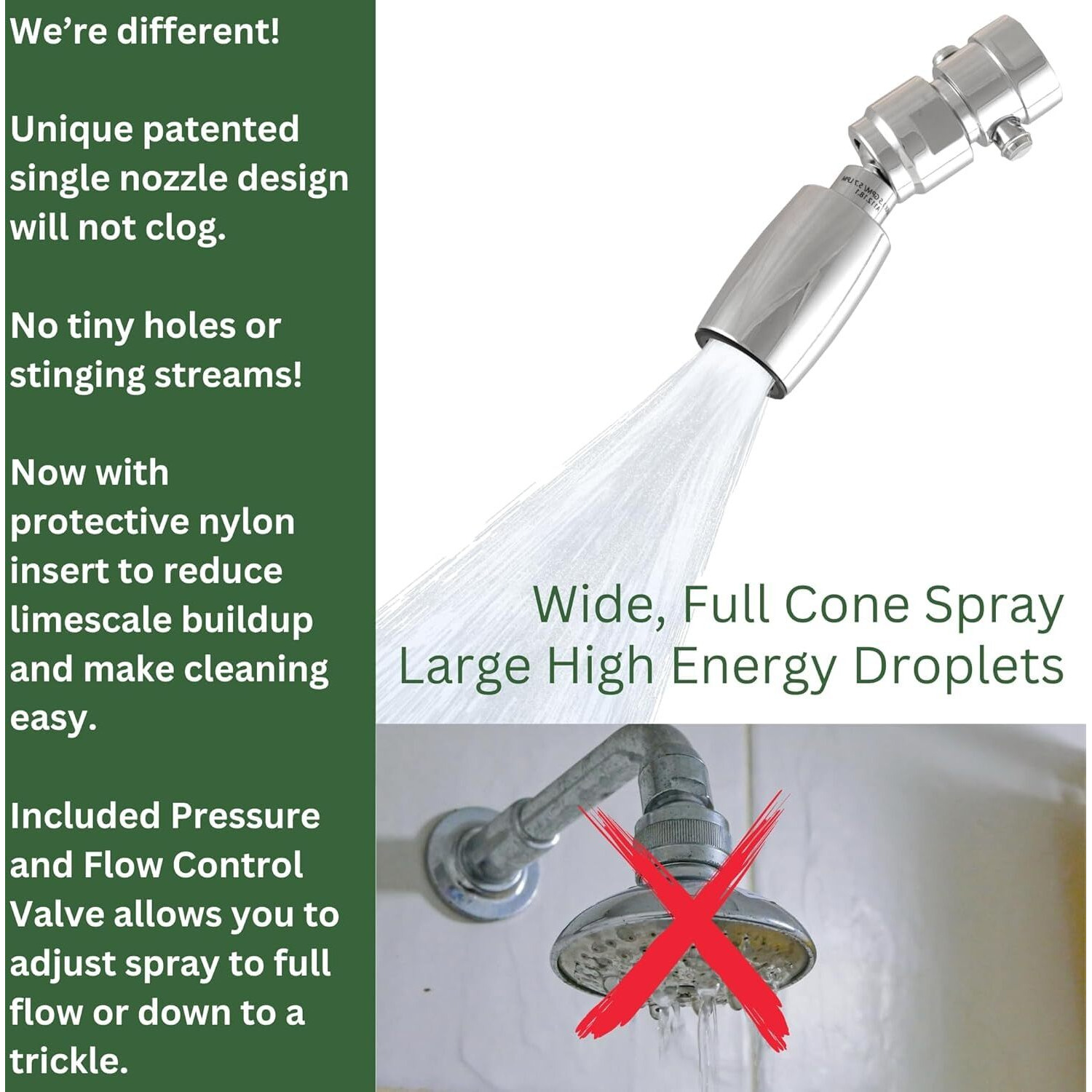 High Sierra Showerheads - Classic Solid Metal 1.25 Gpm Award Winning, Ultra Low Flow Shower Head With Trickle Valve, Patented Nozzle Never Clogs - Oil Rubbed Bronze Finish
