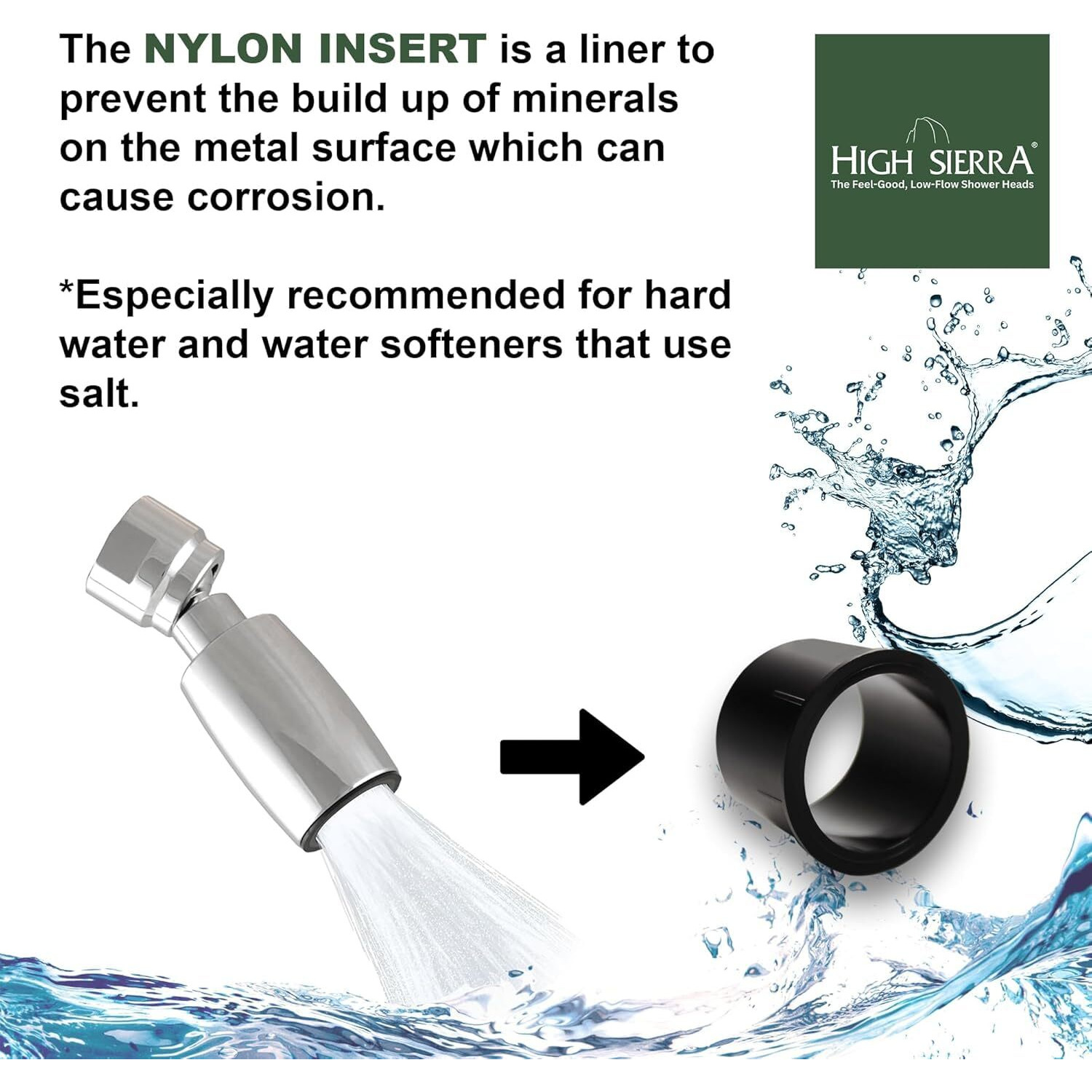 High Sierra Showerheads - Classic Solid Metal 1.25 Gpm Award Winning, Ultra Low Flow Shower Head With Trickle Valve, Patented Nozzle Never Clogs - Oil Rubbed Bronze Finish