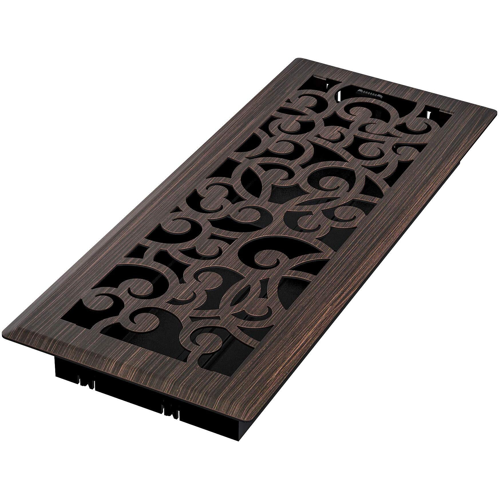 Imperial Rg3366 Wonderland Decorative Floor Register, 4 X 12-Inch, Oil Rubbed Bronze