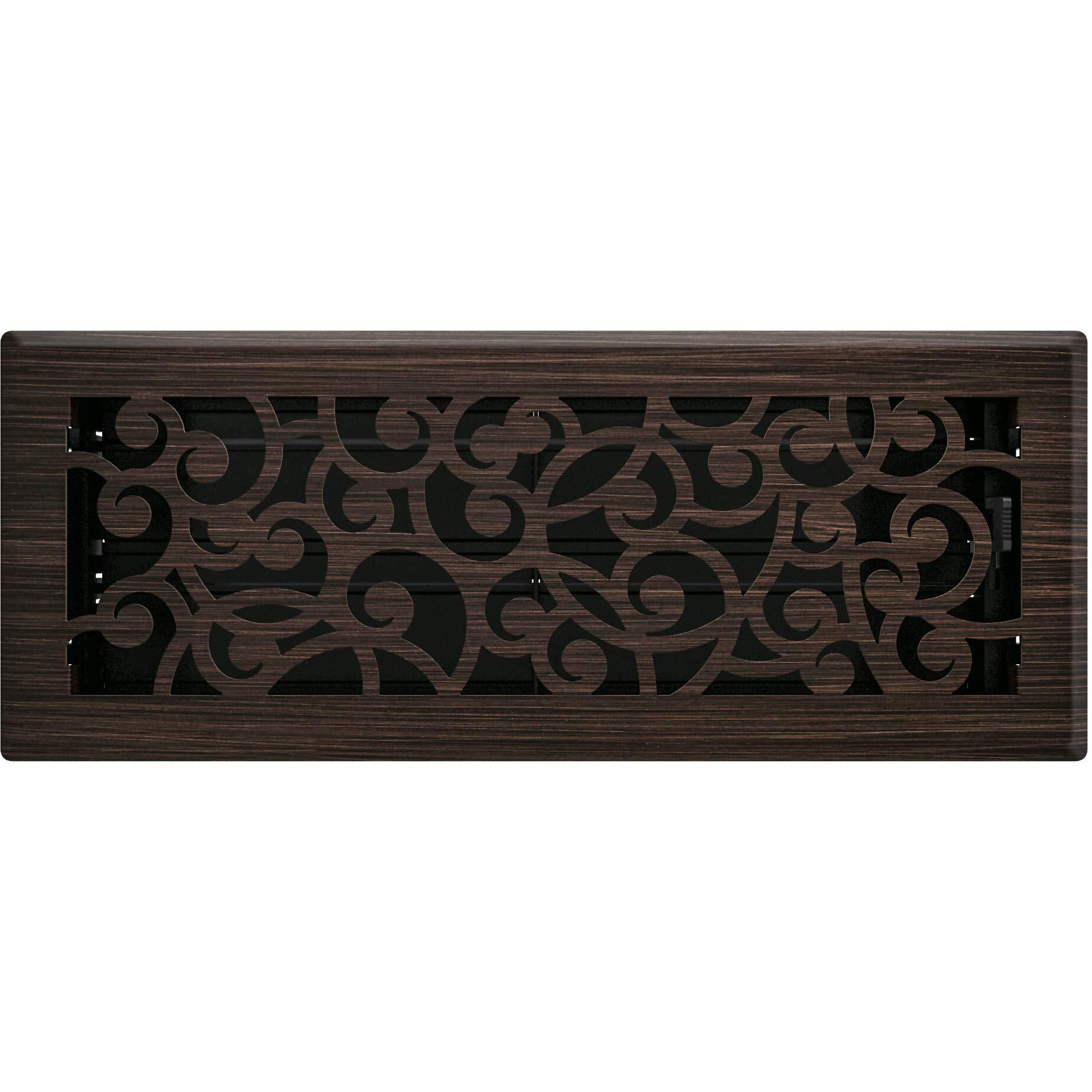 Imperial Rg3366 Wonderland Decorative Floor Register, 4 X 12-Inch, Oil Rubbed Bronze