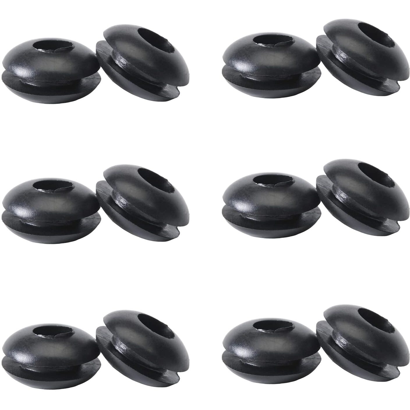 Fielect 500Pcs Rubber Grommet 4Mm Inner Dia Oil Resistant Armature Rubber Grommets For Wiring Cable Black