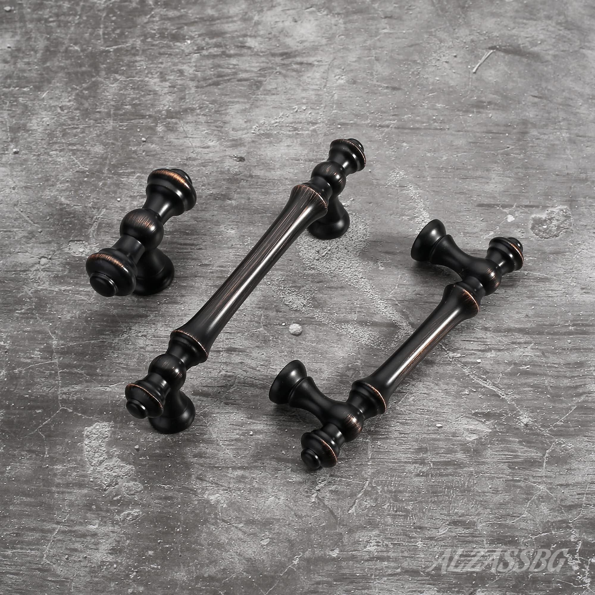 Alzassbg 10 Pack Oil Rubbed Bronze Cabinet Pulls, 10 Inch(254Mm) Hole Centers Morden Straight Kitchen Cabinet Handles Al3085Orb