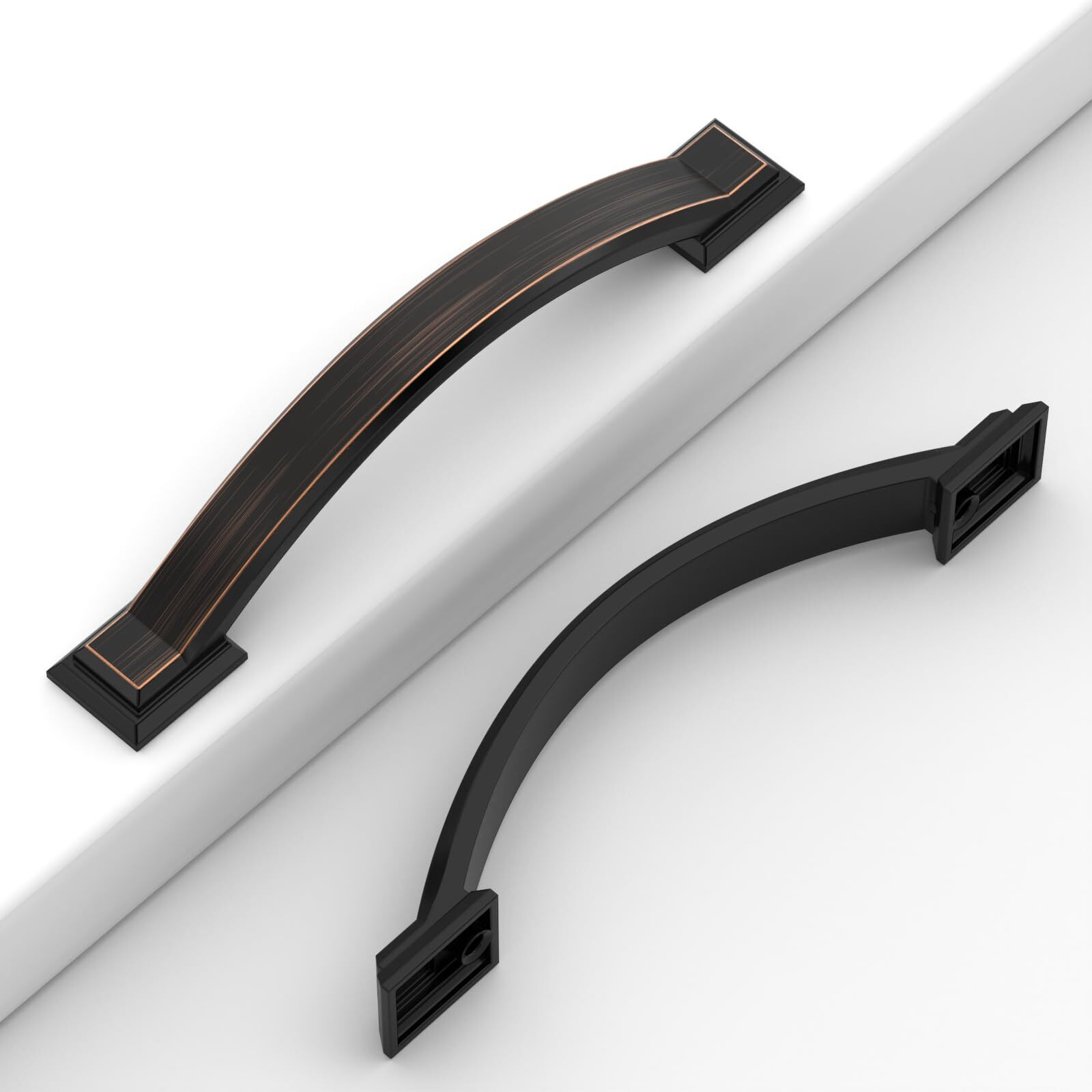 Coinkoly 10 Pack Oil Rubbed Bronze Cabinet Pulls 4''(102Mm) Hole Centers,Cabinet Handles,Hardware For Cabinets,Kitchen Cabinet Handle,Arch Cabinet Handles For Bathroom Dresser Drawer Handles