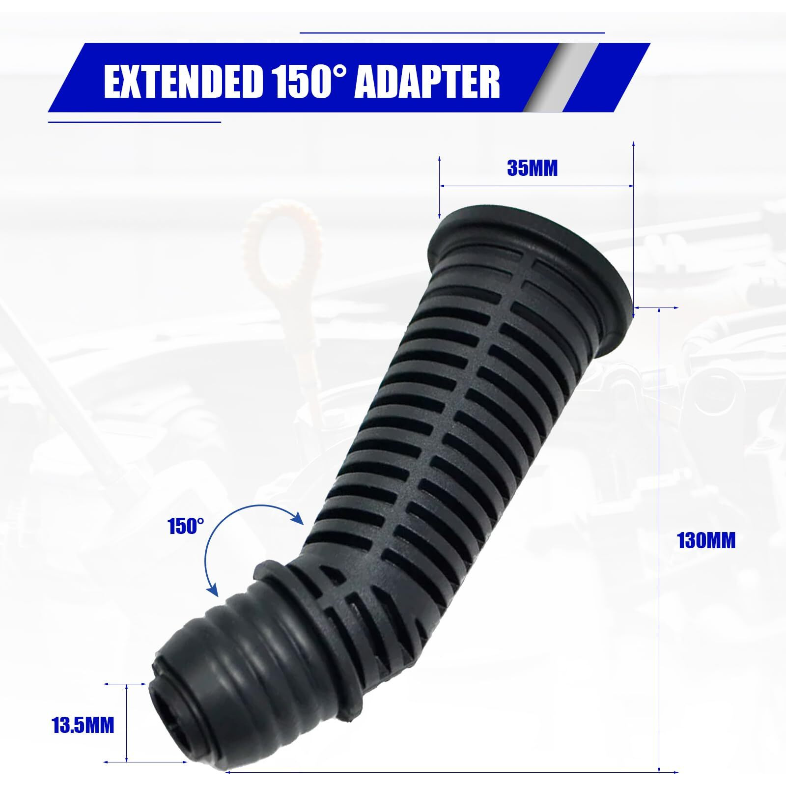 Pesiko Engine Oil Funnel Spill-Free Hands-Free Compatible With Honda, Acura, And Some Ford Vehicles With Extended Adapter For Limited Space