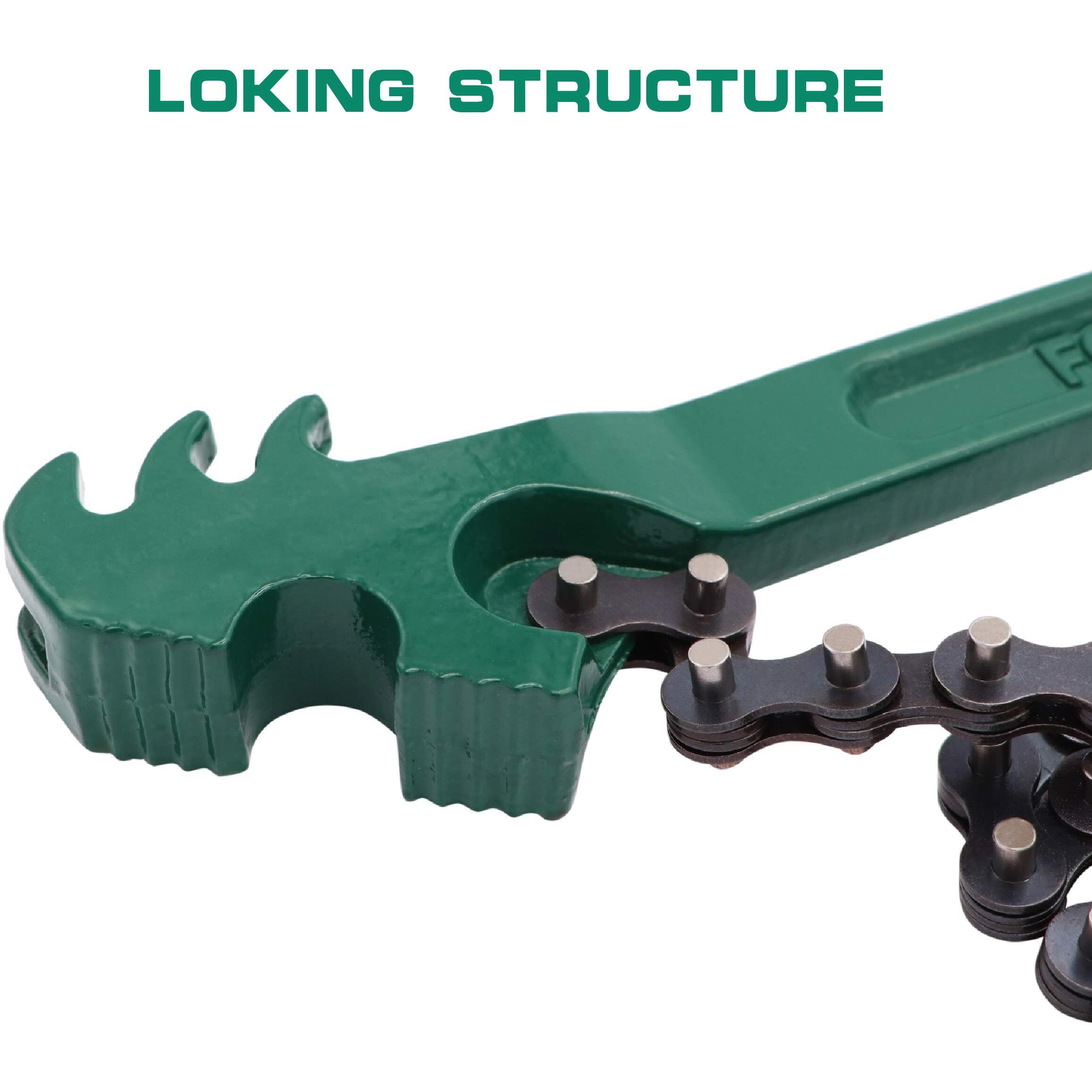 Taxutor Ratcheting Chain Wrench, 16 Inches Automotive Oil Fuel Filter Chain Wrench Pliers Adjustable Removal Remover Tool