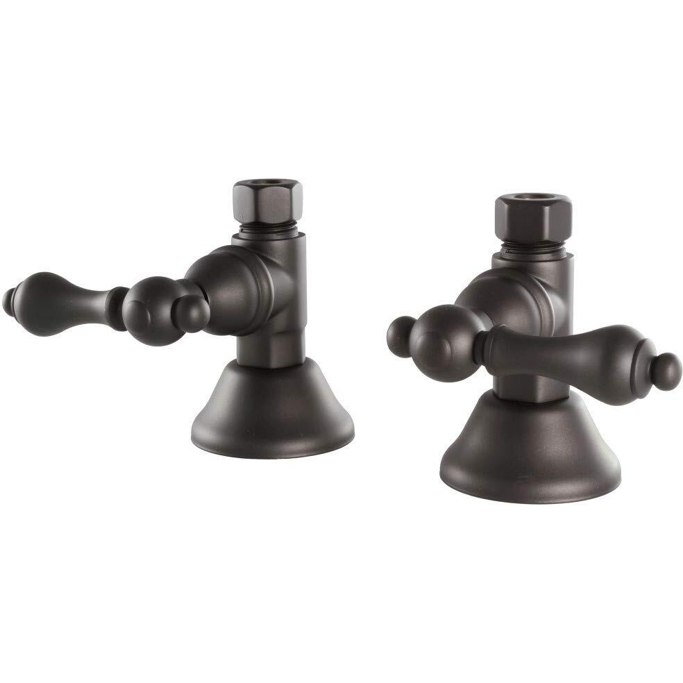 Kingston Brass Cck44155Al Trimscape Fip X 1/2-Inch Od Comp Quarter-Turn Straight Stop Valve, 2-3/4 Inch Length, Oil Rubbed Bronze