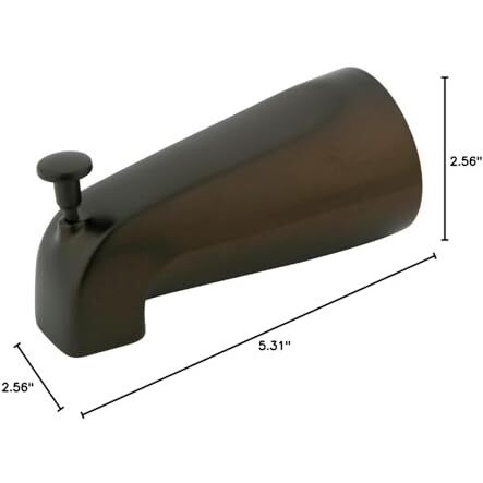 Kingston Brass K188A5 Designer Trimscape Showerscape 5-Inch Tub Spout With Diverter, Oil Rubbed Bronze