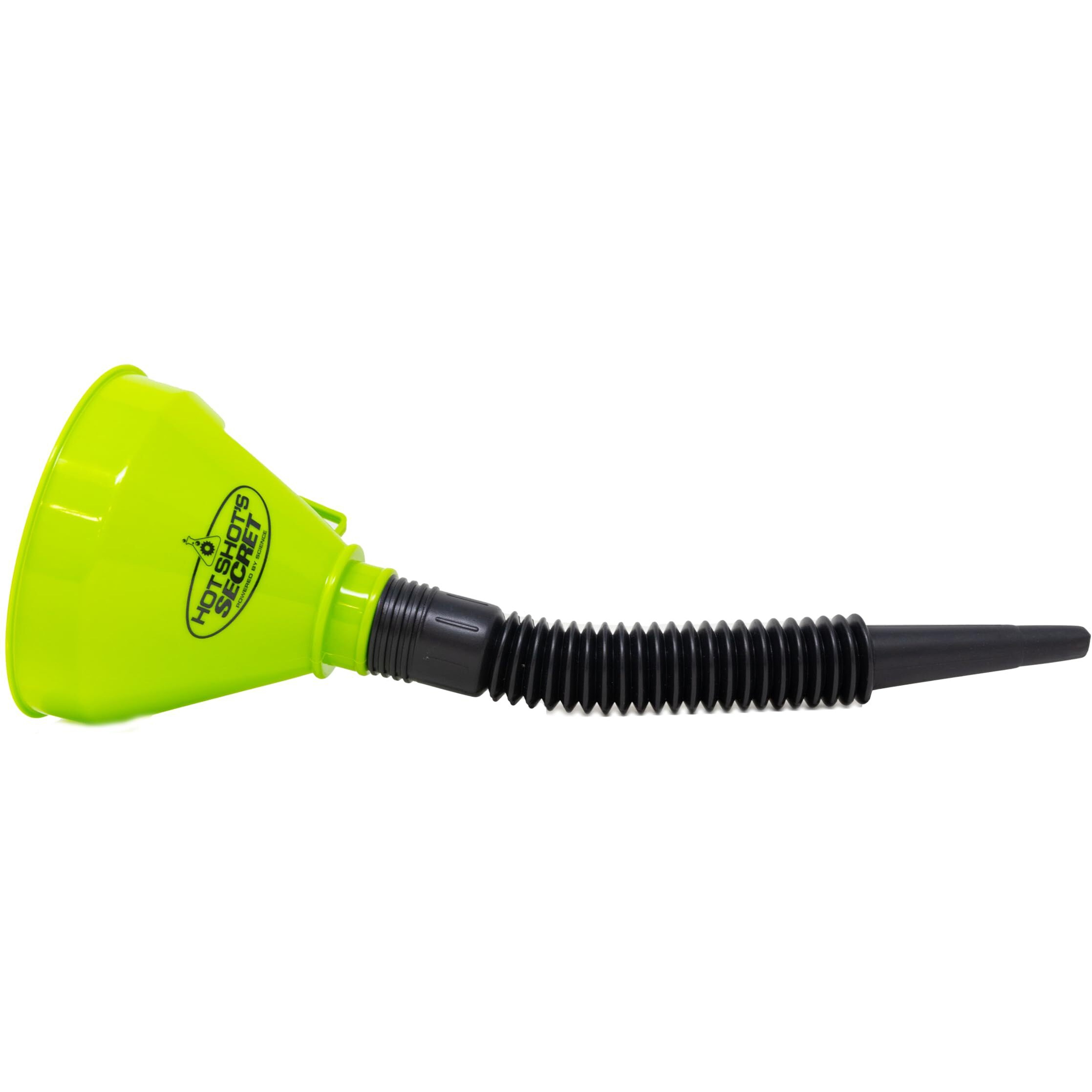 Hot Shots Secret 4 Piece Funnel Set For Automotive Use In Various Sizes, Premium Flexible Oil Funnels Are Durable & Reusable & For Cars, Trucks, Boats & Motorcycles